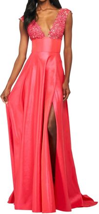 Sherri Hill A-Line Gown In Coral