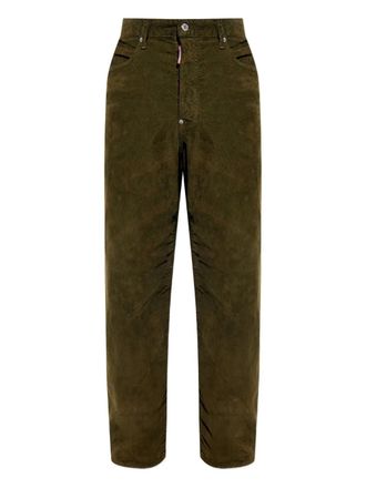 Dsquared2 corduroy straight-leg trousers - men - Cotton - 54 - Green