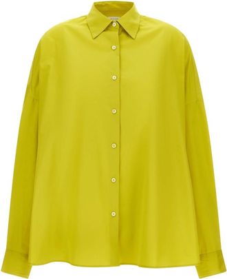 Dries Van Noten Casia Shirt - Dames - Overhemden - Groen - XS - Katoen - Overhemden