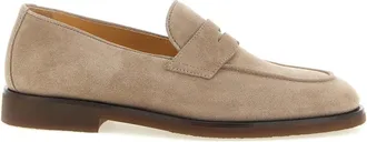 Brunello Cucinelli Beige Solid Penny Loafers