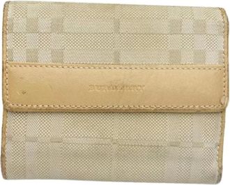 Burberry Pre-owned Wallets, female, Beige, Size: ONE SIZE Pre-owned Leather Wallet