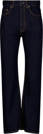 Palm Angels Denim jeans met geborduurd logo - Heren - Regular Fit Jeans - Blauw - W31 - Denim - Jeans