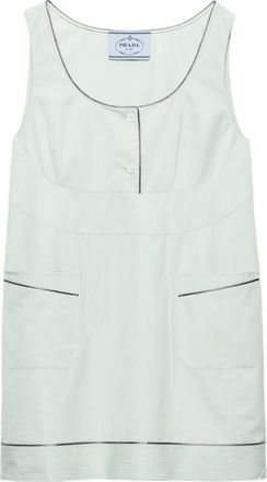 Prada Abito corto in cotone - Verde