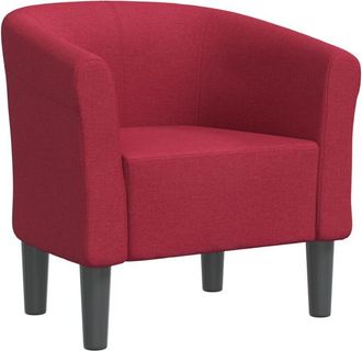 vidaXL Sillón de tela rojo tinto Vidaxl