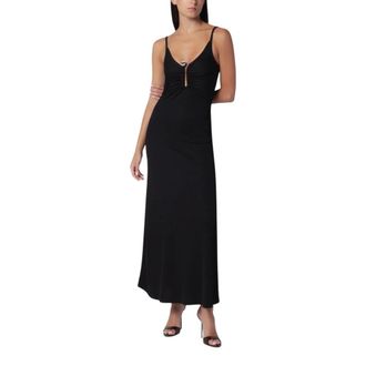 CHRISTOPHER ESBER Vestido de tirantes con broche de cristal Droplet - Dresses - Mujer - Negro - 2XS