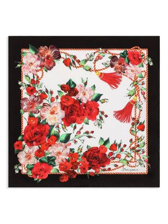 Dolce & Gabbana Sjaal met roosprint - HH5PD ROSE ANT.BDO NAPPE
