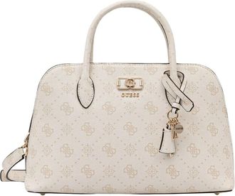 Guess Emelie Crossbody Satchel - Dames - Handtassen - Wit - ONE Size - Polyester - Tassen