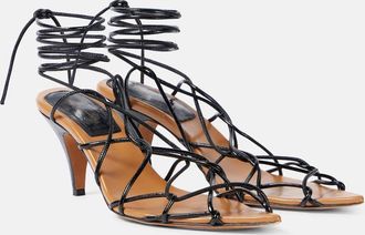 Khaite Arden 75 leather sandals