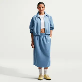 Nike Womens Nike Sportswear Loose Midi Track Skirt in Blue | IO3378-486