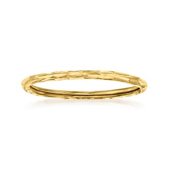 RS Pure by Ross-Simons Italian 14kt Yellow Gold Grooved Ring