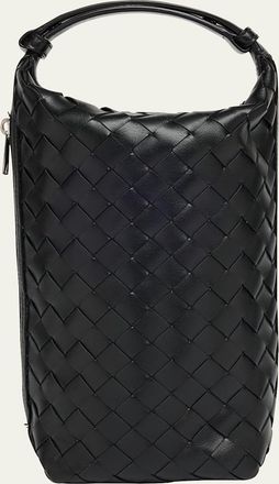 Bottega Veneta Mens Avenue Intrecciato 15 Leather Zip Pouch