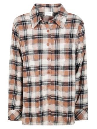 P.A.R.O.S.H. Plaid Textured Button-Down Cotton Shirt