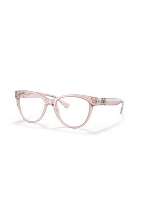 Versace 53mm Cat Eye optical glasses in Pink at Nordstrom