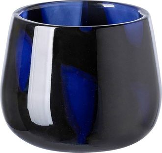 BIDKhome Bidkhome Marly Smooth Blue Glass Vase Lantern Medium