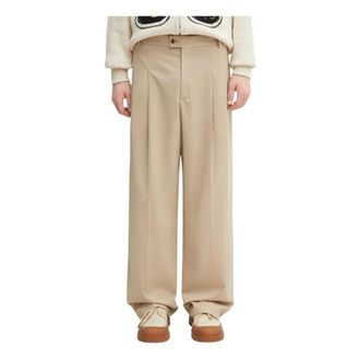 Kenzo Straight Tailored Pants - Heren - Broeken - Beige - Maat: XS Wol