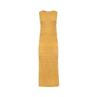 Akep Knitted Dresses, female, Yellow, Size: XS Abito Lungo