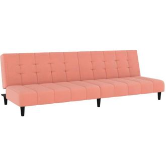 vidaXL Sof&aacute; Cama De 2 Plazas Terciopelo Rosa Vidaxl