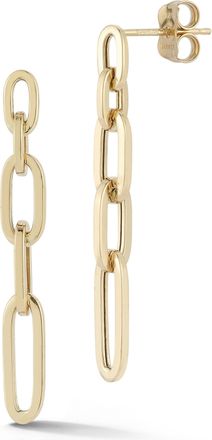 Ember Fine Jewelry 14K Gold Paperclip Link Drop Earrings