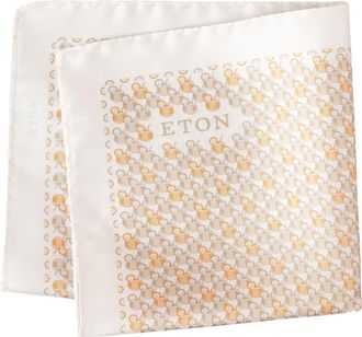Eton Orange Cocktail Silk Twill Pocket Square in Medium Orange at Nordstrom