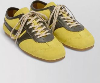 Dries Van Noten low top sneakers suede panels stripes