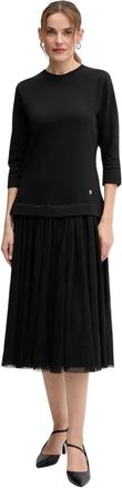 Joop Taren Jurk - Dames - Casual kleedjes - Zwart - M - Katoen - Kleedjes
