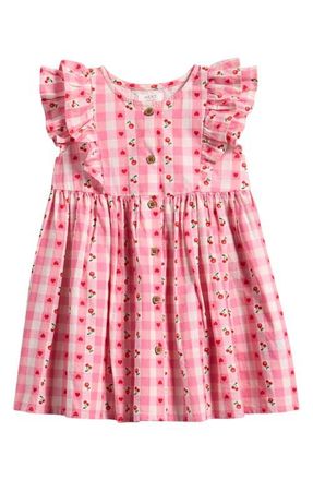Next Kids Gingham Floral Frill Dress in Pink at Nordstrom, Size 1.5-2Y