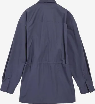 Balenciaga Womens Cotton Poplin Dress Navy