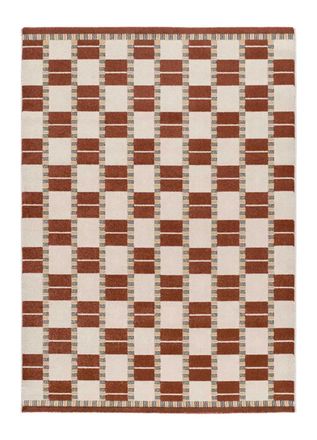 Atticgo Alfombra geom&eacute;trica caldera/beige 133x190 cm