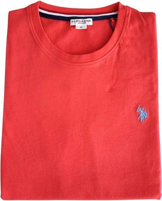 U.S.Polo Association Mick 65060 T-shirt - Heren - T-shirts - Rood - XL - Katoen - Tops