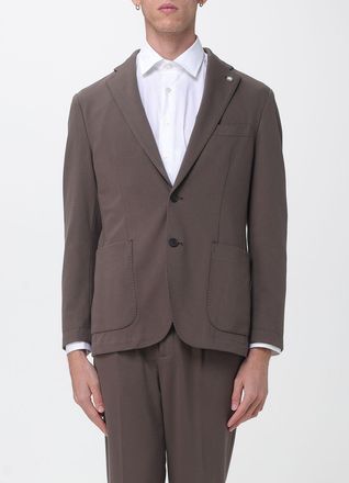 Manuel Ritz Blazer monopetto in tessuto tecnico con tasche a toppa