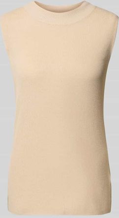 Christian Berg Stricktop mit Rundhalsausschnitt in Sand, Gr&ouml;&szlig;e 36