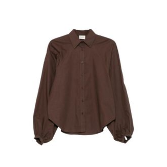 Closed Balloon-sleeve Shirt