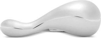 Courr&egrave;ges finger metal ring - women - Brass - One Size - Silver