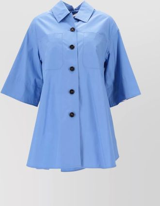 Max Mara short sleeve collared jacket with side slits