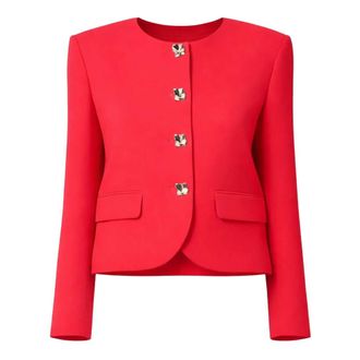 Marella MLT Falesia Jacket - Dames - Blazers - Rood - M - Tweed - Jassen