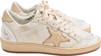 Golden Goose Ball Star Sneakers in White Leather