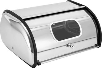 OEM Panera De Acero Inoxidable Con Tapa Enrollable Y Ventilaci&oacute;n, Color Plata
