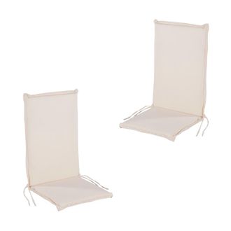 ED&Egrave;N JARD&Iacute; Pack de 2 cojiines para sill&oacute;n de jard&iacute;n reclinable est&aacute;ndar beige