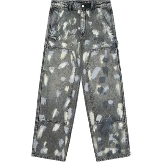 Rta Santiago Straight Leg Carpenter Jeans in Stone Haze Paint at Nordstrom, Size 40