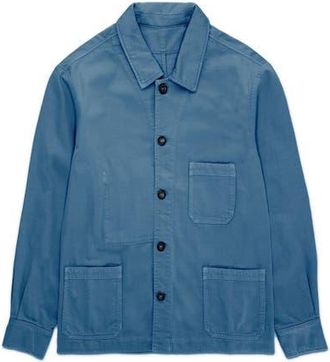 Fortela Seneca Cotton Overshirt in Blue at Nordstrom, Size 46 Eu
