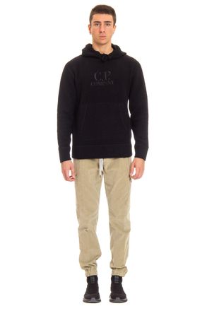C.P. Company Bear Hoodie Wool with Tone-on-Tone Logo