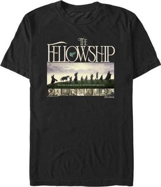 The Lord Of The Rings Mens The Lord of the Rings The Fellowship Scene T Shirt in Black at Nordstrom, Size Xxx-Large