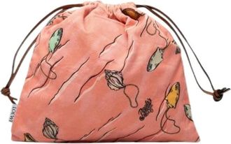 Loewe Pre-owned Printed Canvas Pouch - Dames - Vintage Clutch - Roze - ONE Size - Vintage