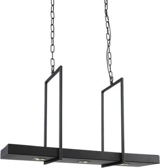 Marksl&ouml;jd L&aacute;mpara de techo con bandeja de 3 luces led en metal negro 80cm