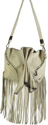 Carlos Falchi Fringe Butterfly Suede Bag in Sand at Nordstrom