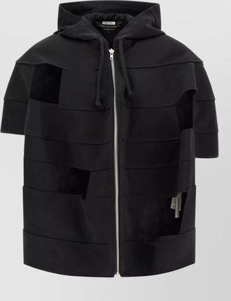 Comme Des Gar&ccedil;ons hooded armor jacket layered panels short sleeves
