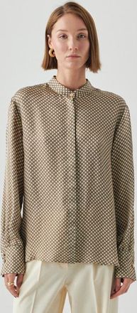 Exquise Louise Printed Shirt in Beige Patterned at Nordstrom, Size Xx-Large