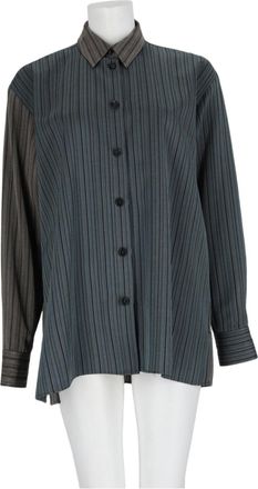 Paul Smith Grey Pinstripe Relaxed-Fit Viscose Shirt