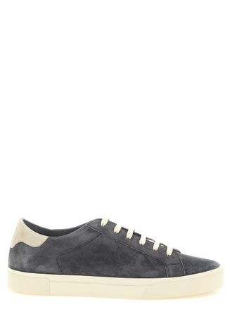 Brunello Cucinelli Gray Calfskin Mens Sneakers