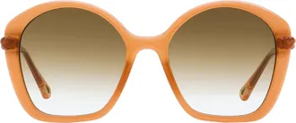 Chlo&eacute; CH0003S Geometric Braided Sunglasses - Orange